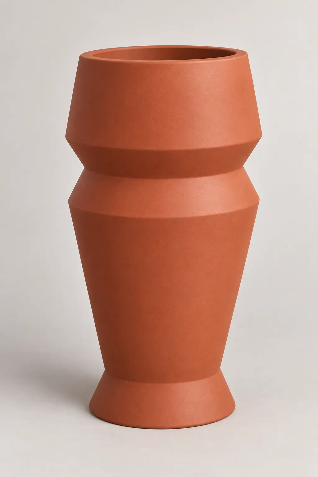 Modelo Facetado em fibra de vidro, cor Terracota
