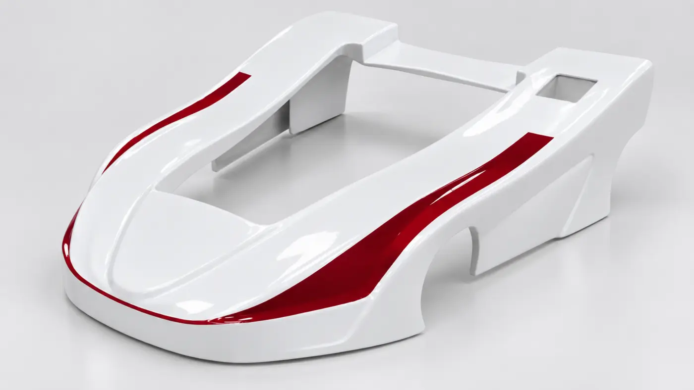 Carenagem para Kart em perspectiva dianteira